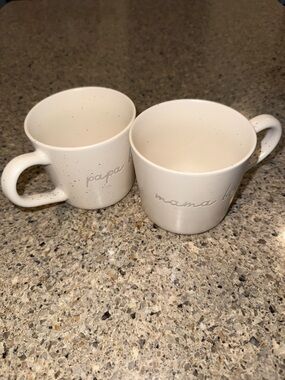 Mama Bear & Papa Bear Threshold Stoneware White Speckled Mug